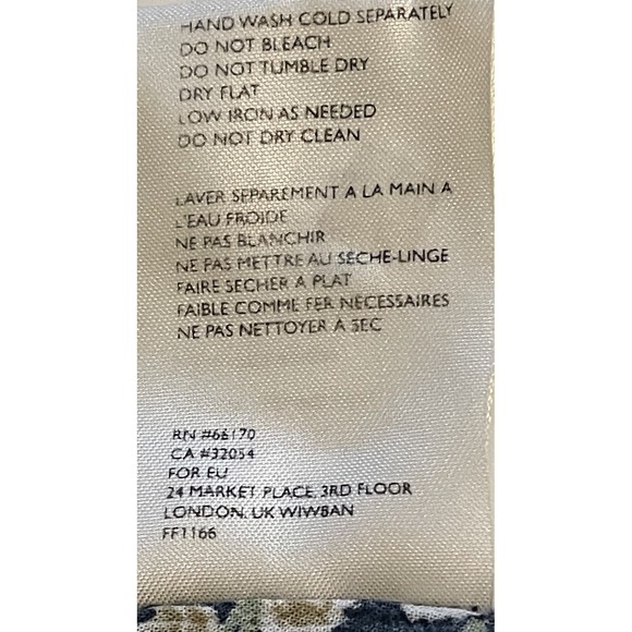 Faithfull The Brand Floral Print Wide Leg Pants Tie Elastic Waist Women's 4 - Picture 8 of 12